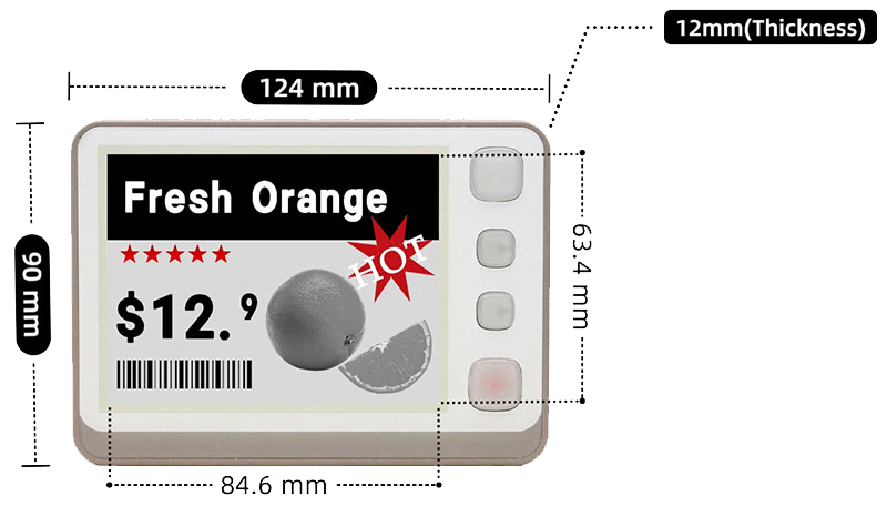 4.2 inch wifi electronic shelf label